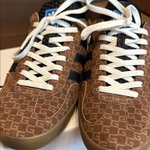 Gucci/Adidas Brown and Black Retro Sneakers Gazelle